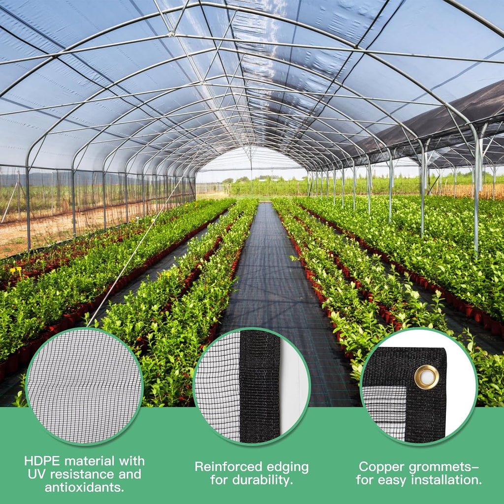 10 x 10 FT Protection Garden Netting | 30% with Brass Grommets Anti Squirrels and Other Animals and Hail Cover for