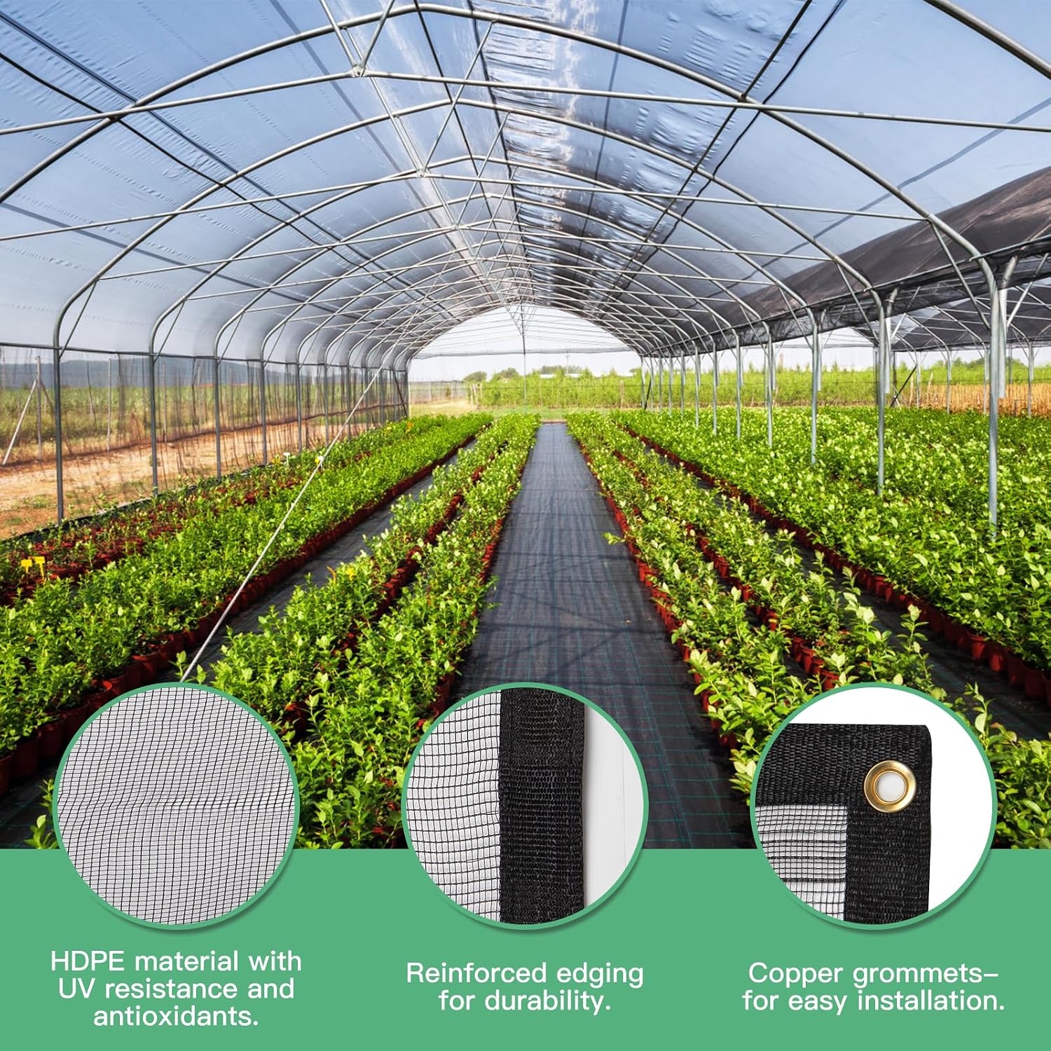 10 x 10 FT Protection Garden Netting | 30% with Brass Grommets Anti Squirrels and Other Animals and Hail Cover for