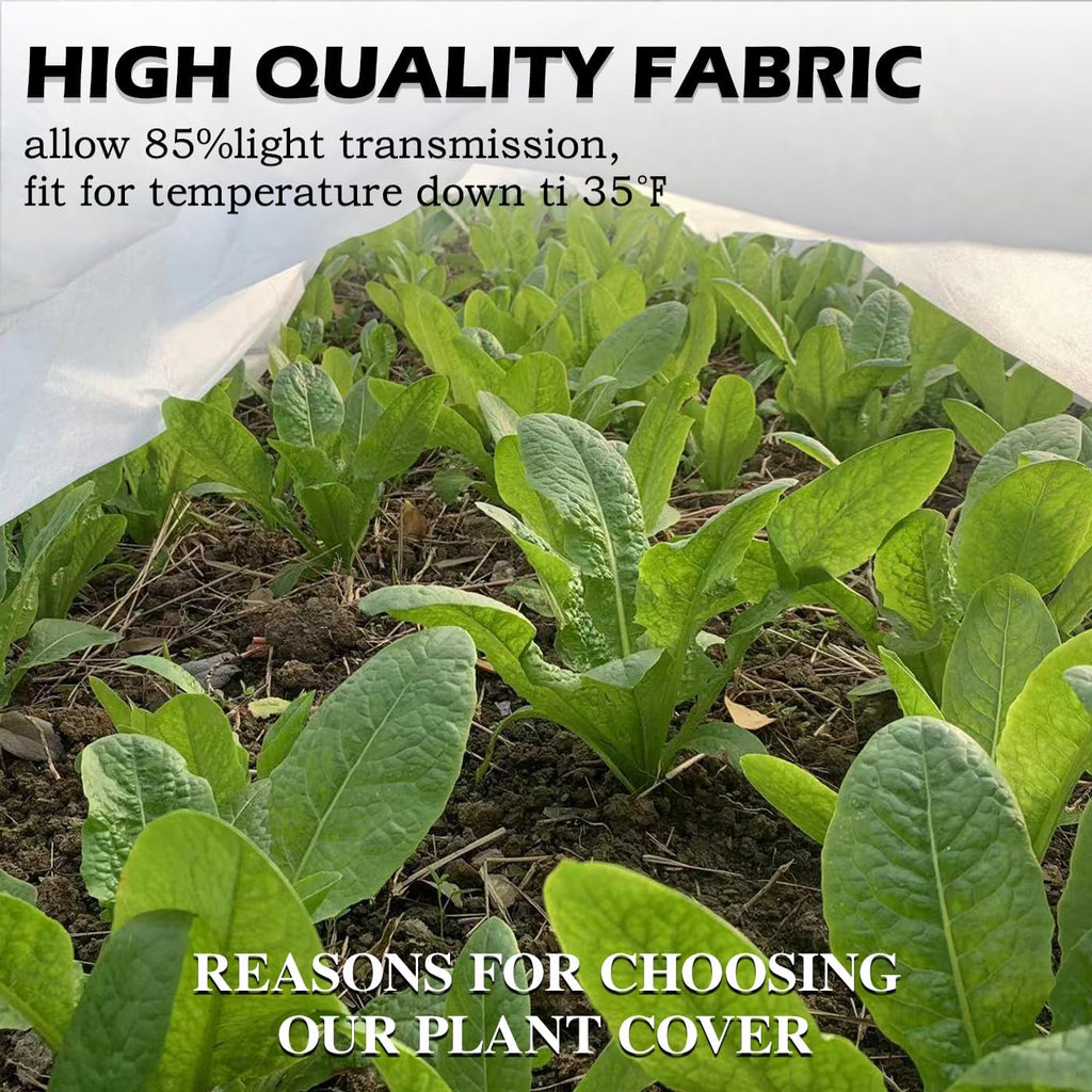 Plant Covers Freeze Protection,10 x 50 Ft Floating Row Cover | Thick Frost Cloth for Outdoor Plants, Winter Plant