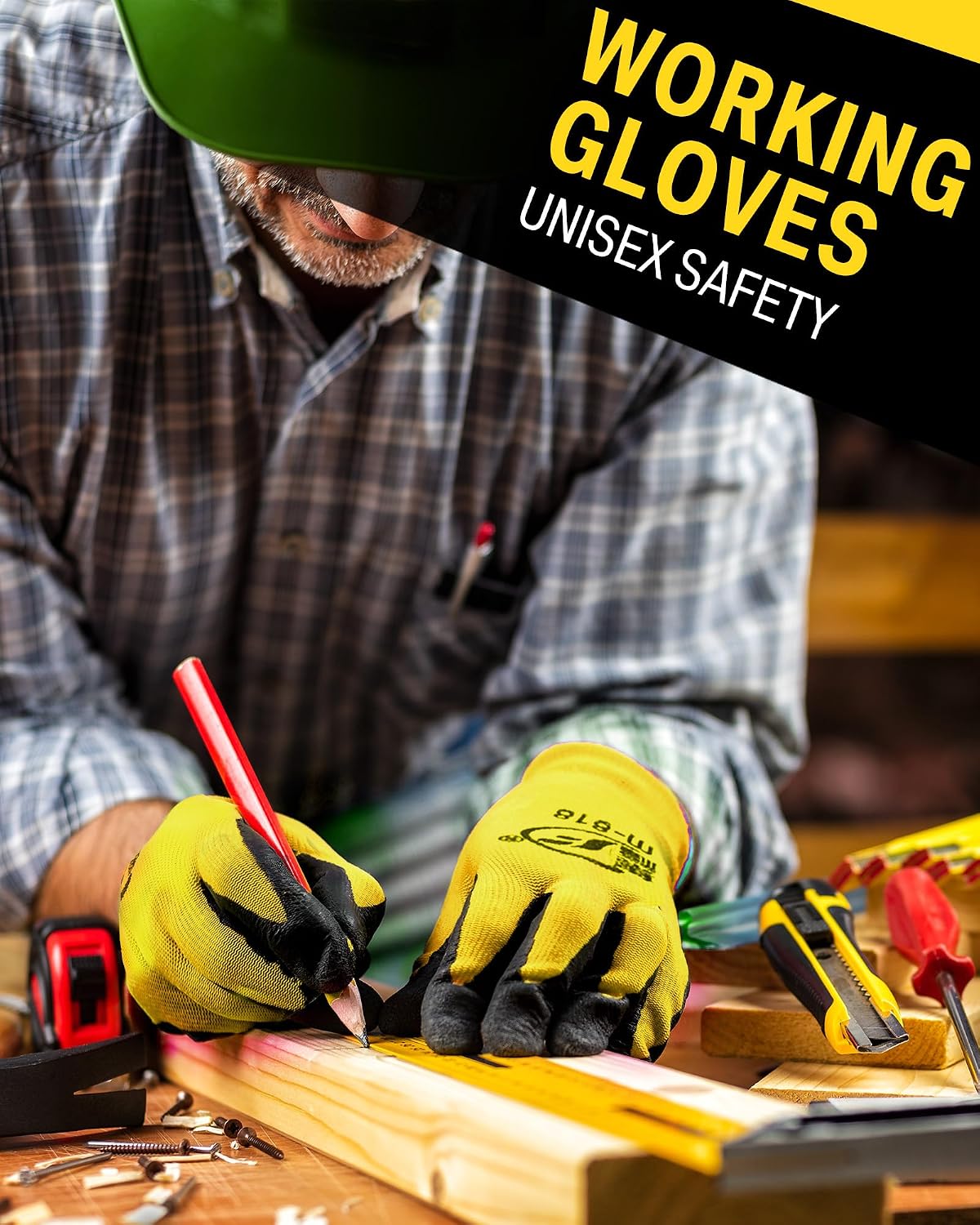 Potchen 72 Pairs Work Gloves Bulk Pack for Men and Women