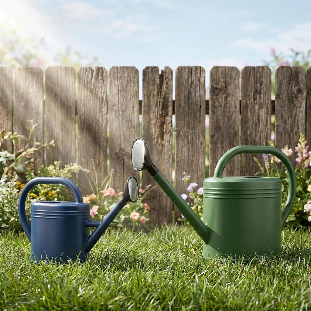 NERUB 2 Gallon Watering Can for Outdoor Plants, Large Garden Watering Can with Long Spout and Removable Stainless Steel