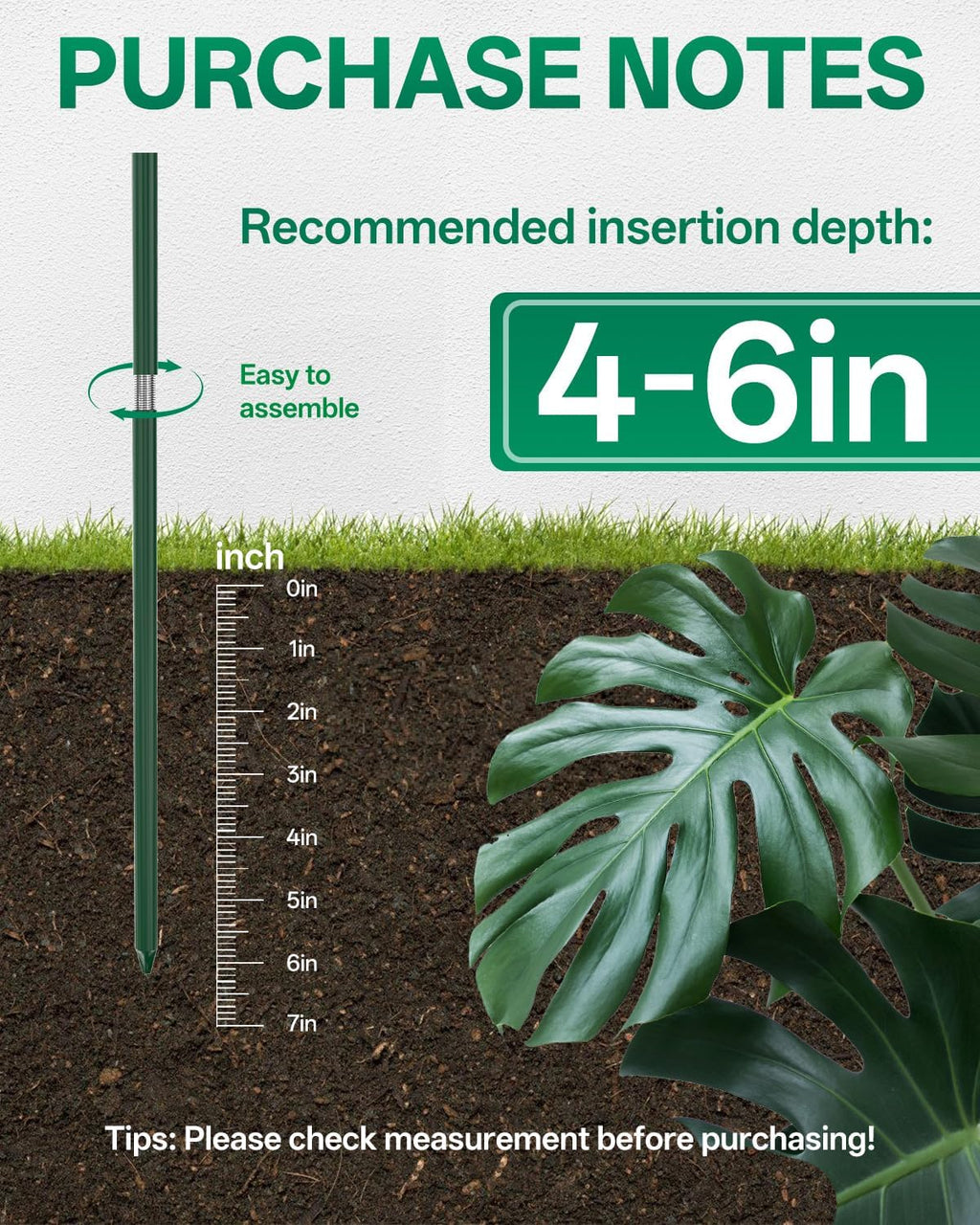 8 Pack 24 In Plant Support Stakes, Peony Cages And Supports with 15 Lables | Rust-proof Metal Plant Stakes, Adjustable