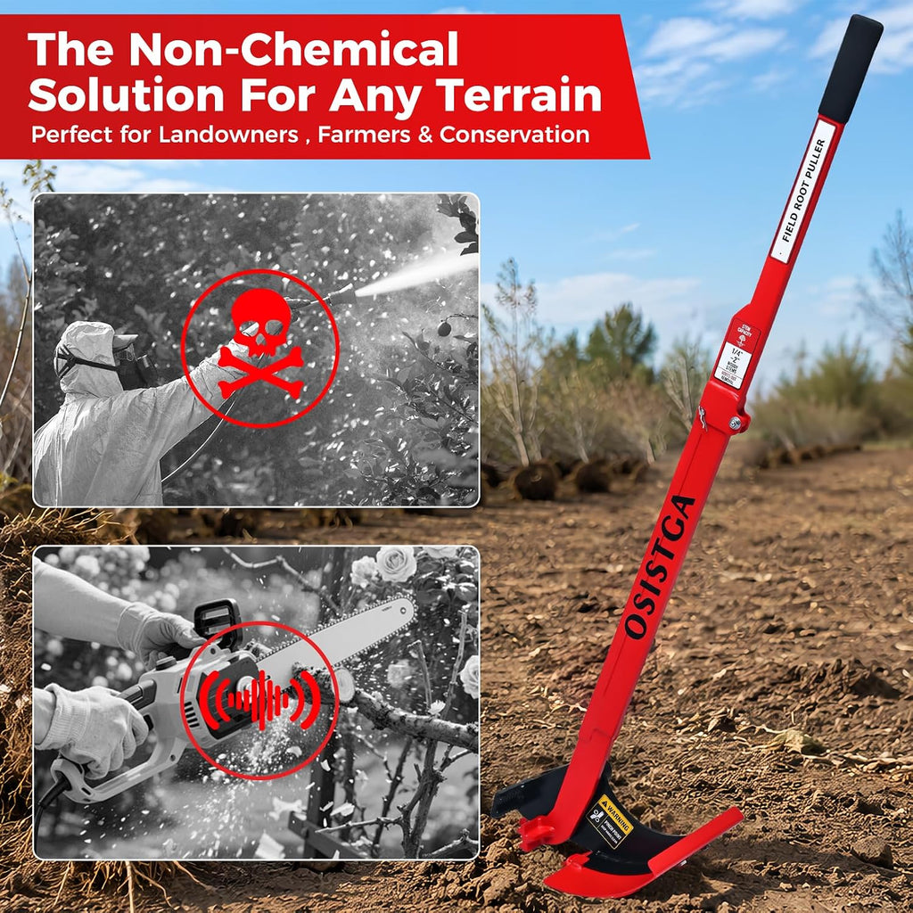 Tree Puller & Sapling Puller Tool, Heavy Duty Root Puller for 1/4" to 2" Woody Stems, High Leverage Manual Tree Root