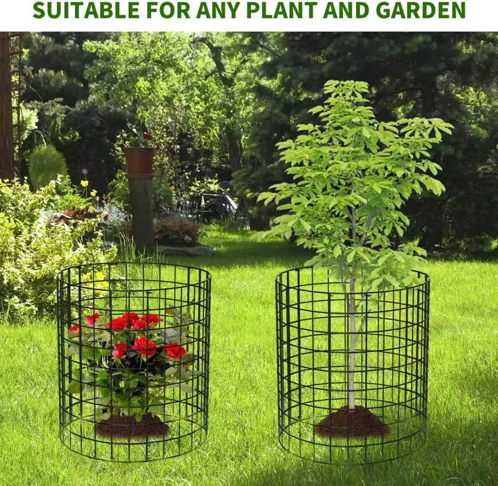 10 Packs Round Plant Protector from Animals,Metal Wire Mesh Garden Plant Cages for Outdoor Gardening Supplies, Garden