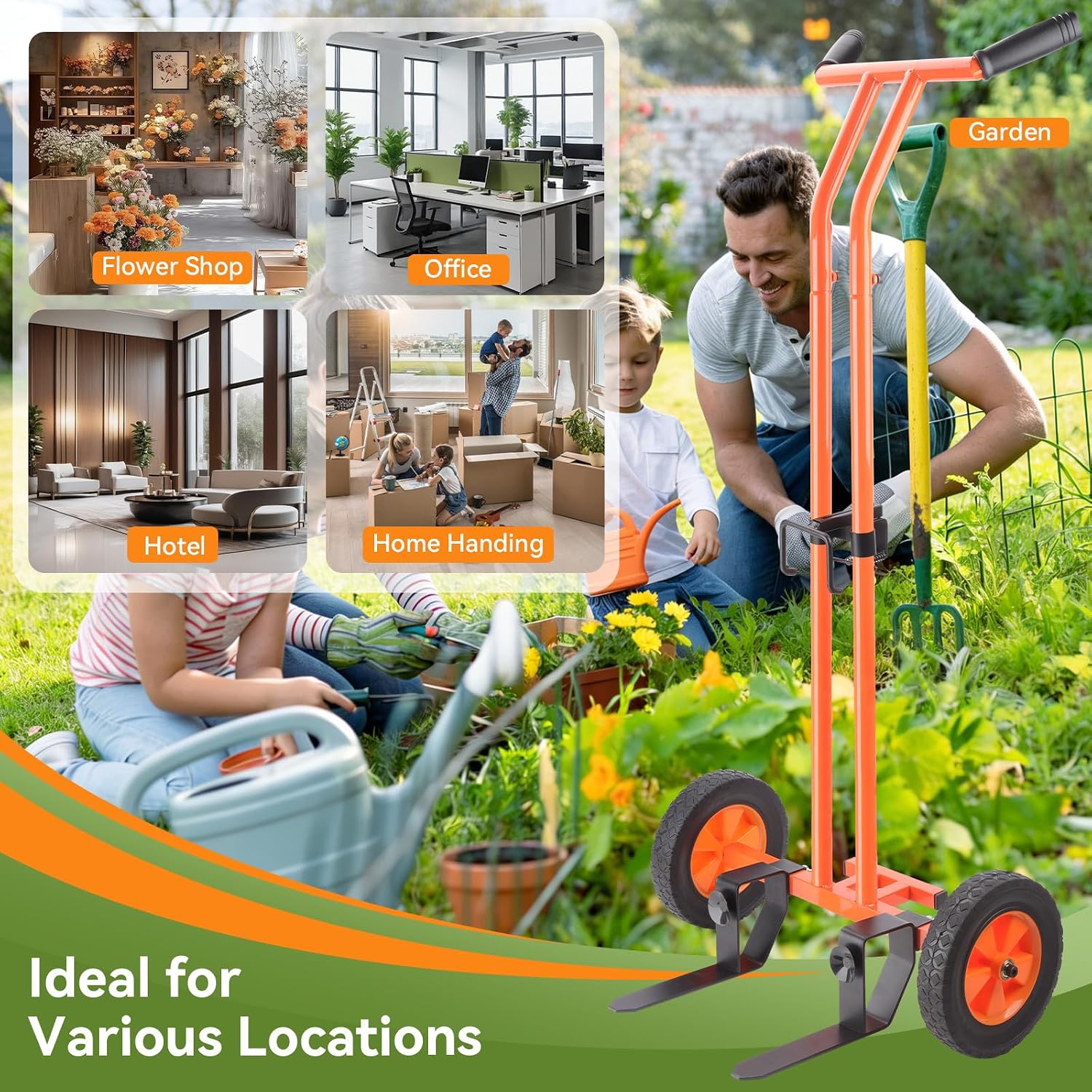Plant Caddy with Wheels, Plant Dolly Cart, Potted Plant Mover Cart | 187LBS Heavy Duty Plant Dolly with Adjustable