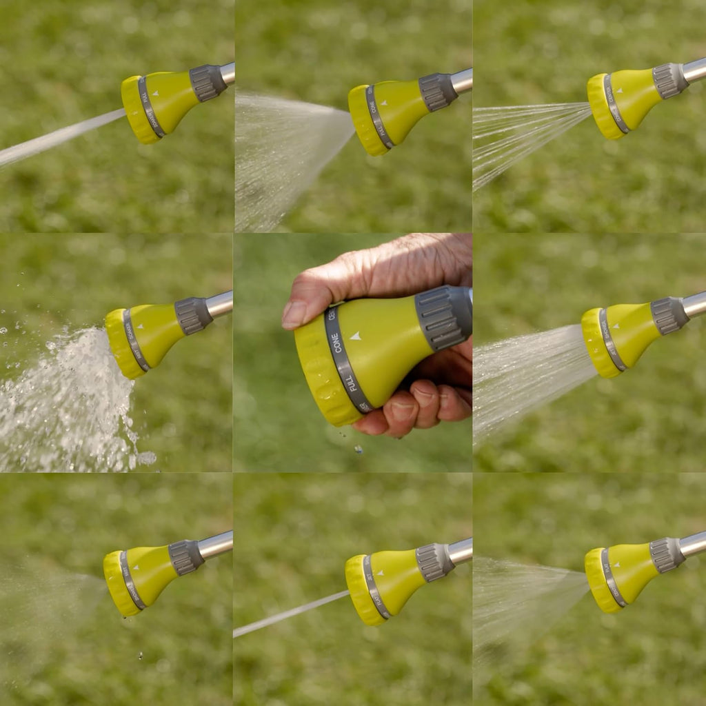 15" Watering Wand, 8 Spray Patterns, Thumb Control