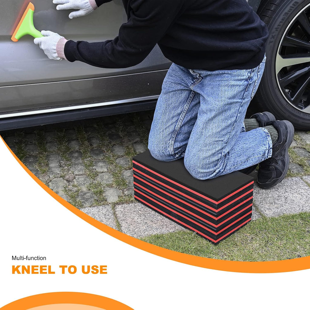 FOSHIO Foldable EVA Mat with Carrying Handles - Thick Kneeling Mat for Mechanics, Garage, Picnicking, Gardening
