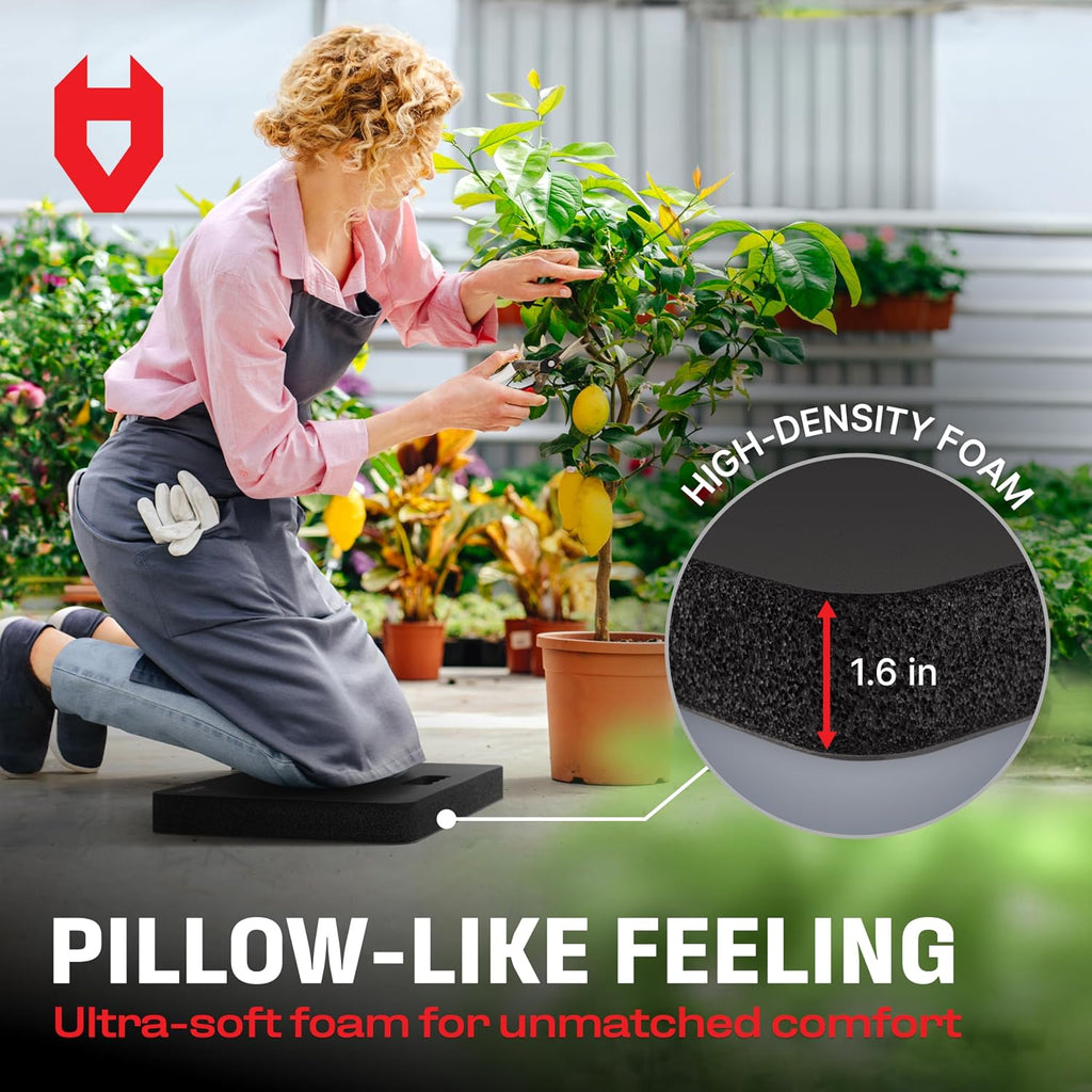 NoCry Extra Thick Professional Garden Kneeling Pad With Anti-Slip Coating | Ultra Soft Foam Cushion, Water & Dirt