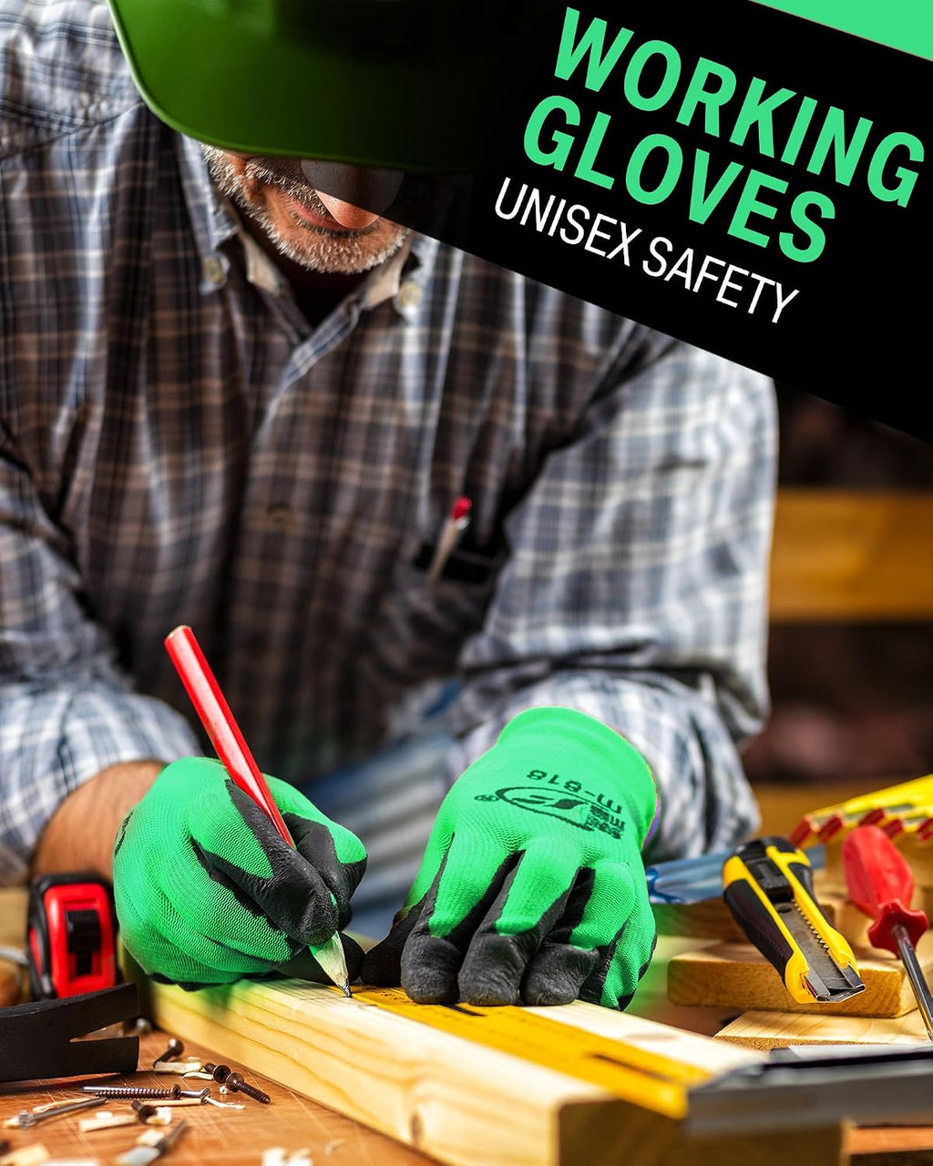 Potchen 72 Pairs Work Gloves Bulk Pack for Men and Women