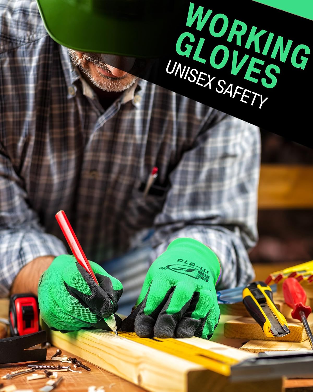 Potchen 72 Pairs Work Gloves Bulk Pack for Men and Women