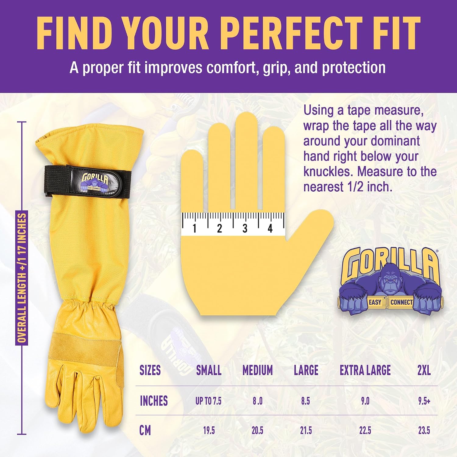 Gardening Gloves Lightweight Tough Heavy Duty Long Sleeve Leather Pruning Gloves with Adjustable Strap