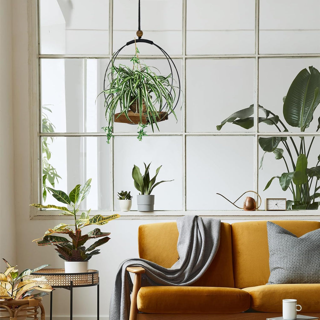 Adnkwolivt Hanging Planters for Indoor Plants - Plant Hanger Outdoor Pack of 2, Metal Plant Hanger Mid Century, Hanging