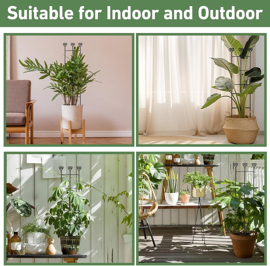 32in Large Indoor Plant Trellis for Climbing Plants, Expandable Metal Garden Trellis for Potted Plants, Tall Plant