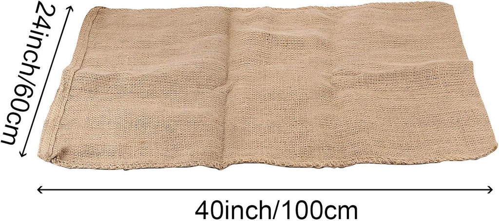 HAKZEON 5 Pack Potato Sack Race Bags, 40x24 Inch Burlap Bags for Vegetables, Reusable Sturdy Storage Bag for Home and