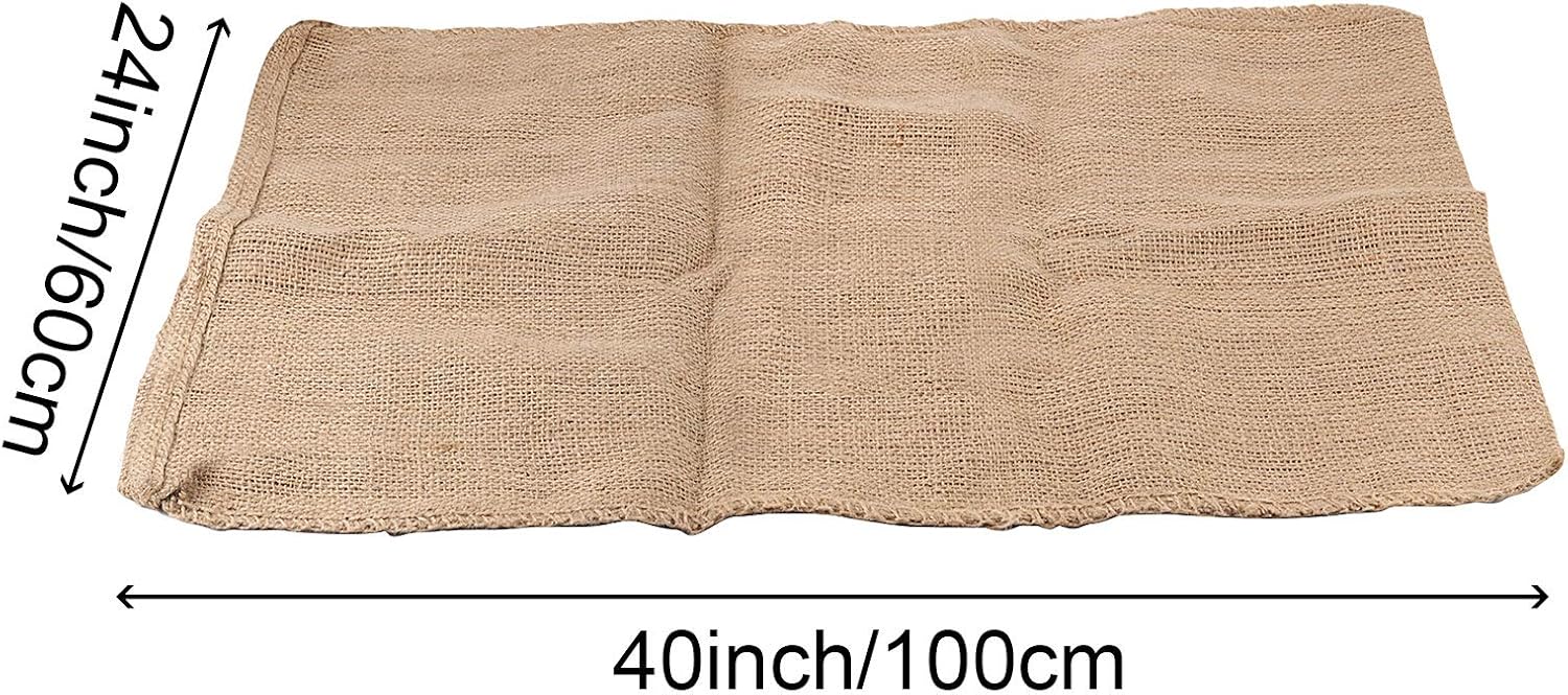 HAKZEON 5 Pack Potato Sack Race Bags, 40x24 Inch Burlap Bags for Vegetables, Reusable Sturdy Storage Bag for Home and