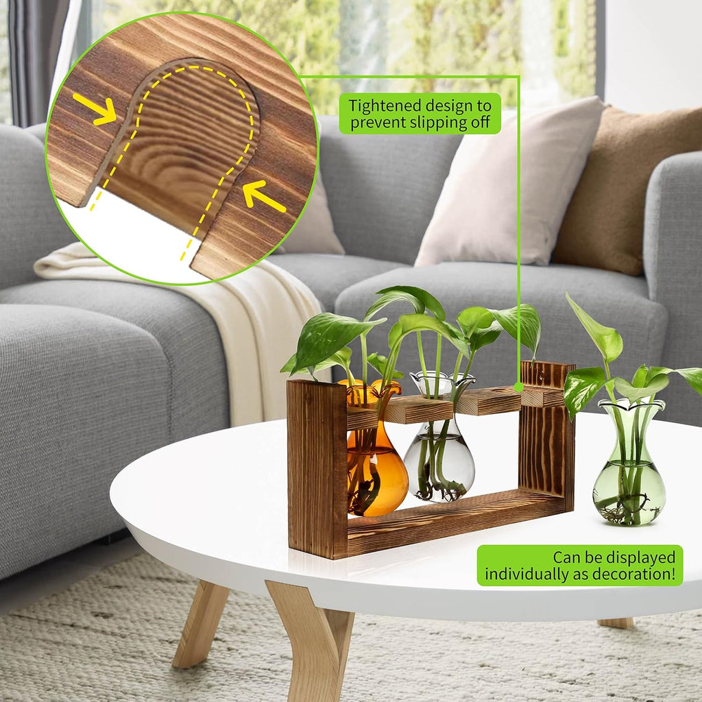 Plant Propagation Station Plant Terrarium Unique Birthday Gifts for Women | Plant Lovers Home Office Decor Planter with