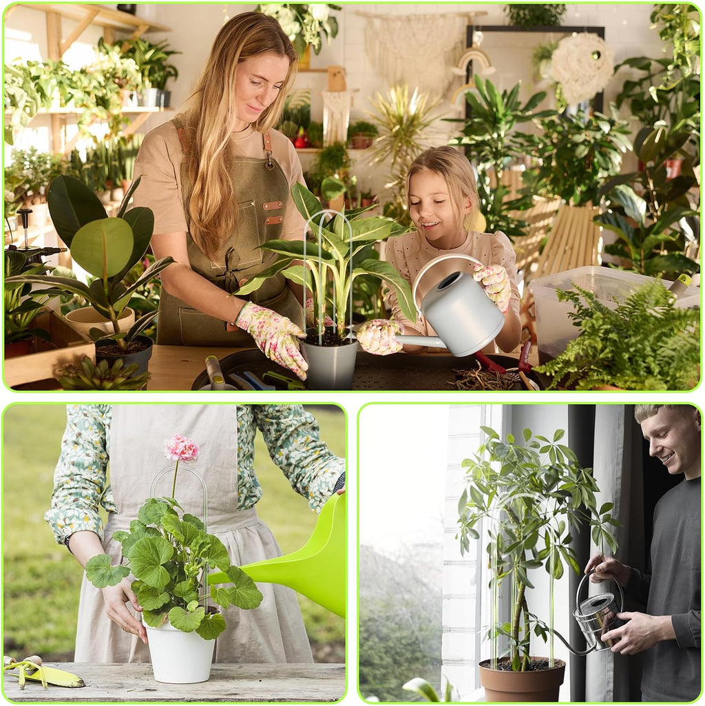 6 Pack U-Shape Acrylic Plant Trellis for Indoor Climbing Plants, 16 Inch Small Plant Trellis, Potted Plant Climber