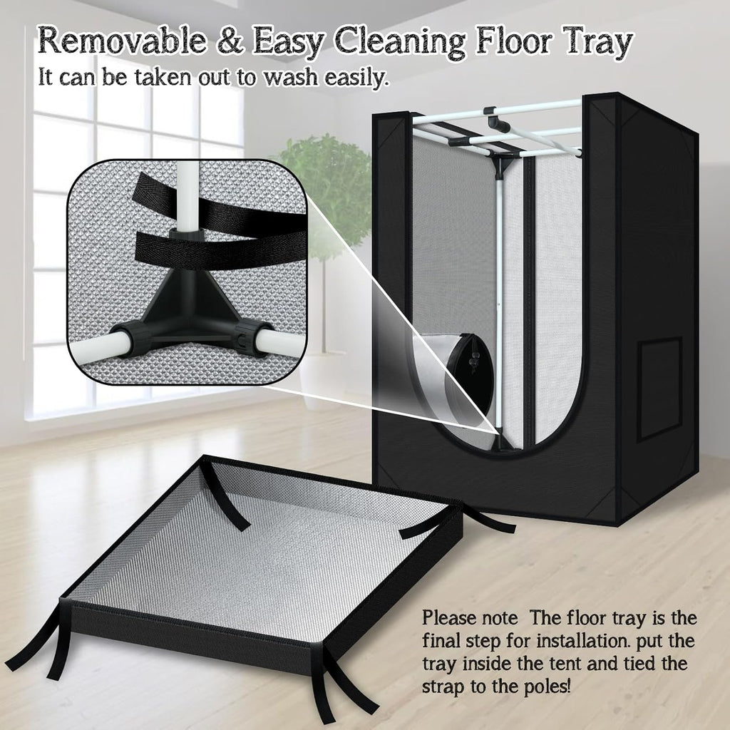 zazzy 2'x2' Grow Tent 24"x24"x36" Hydroponic Mylar Growing Tent | Reflective Garden Grow Dark Room with Observation