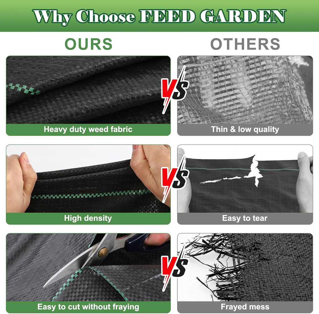 4FT x 100FT Landscape Fabric Weed Barrier Fabric, Heavy Duty 3.2oz Ground Cover Geotextile Fabric for Gardening, with