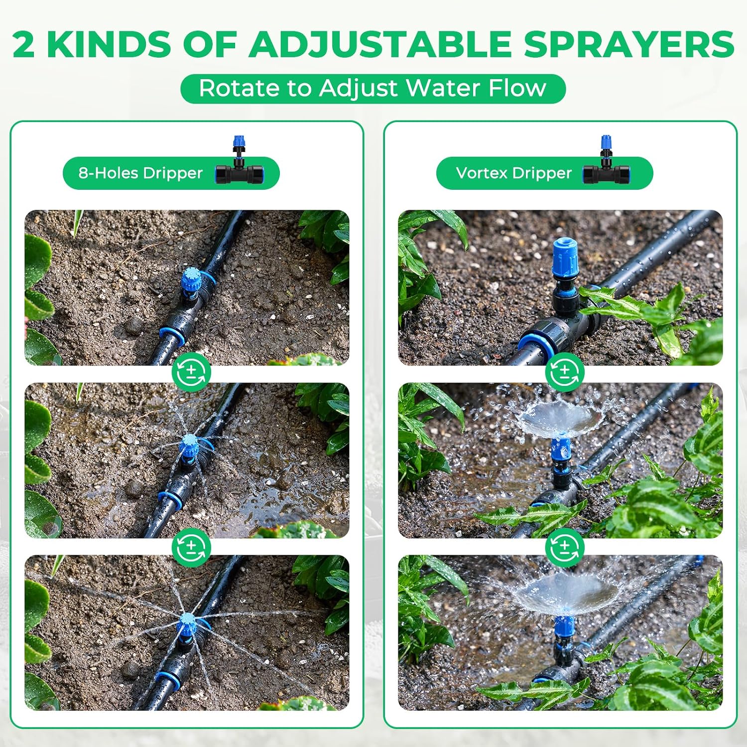 HIRALIY Raised Bed Drip Irrigation Kit, Medium | For Flower Bed up to 3 x 8FT, Garden Irrigation System