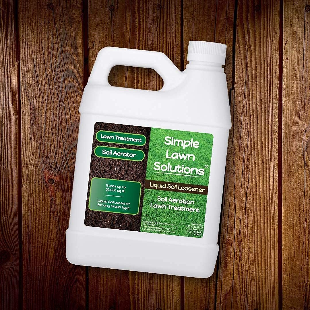 Liquid Soil Loosener- Soil Conditioner-Use alone or when Aerating with Mechanical Aerator or Core Aeration- Simple Lawn