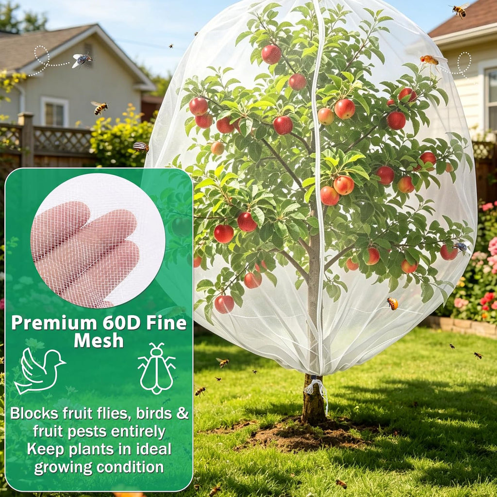 Bird Netting for Garden Protection, 2 Pack 7.21Ft x 5.9Ft Garden Netting | Reusable Fruit Tree Netting, Blueberry