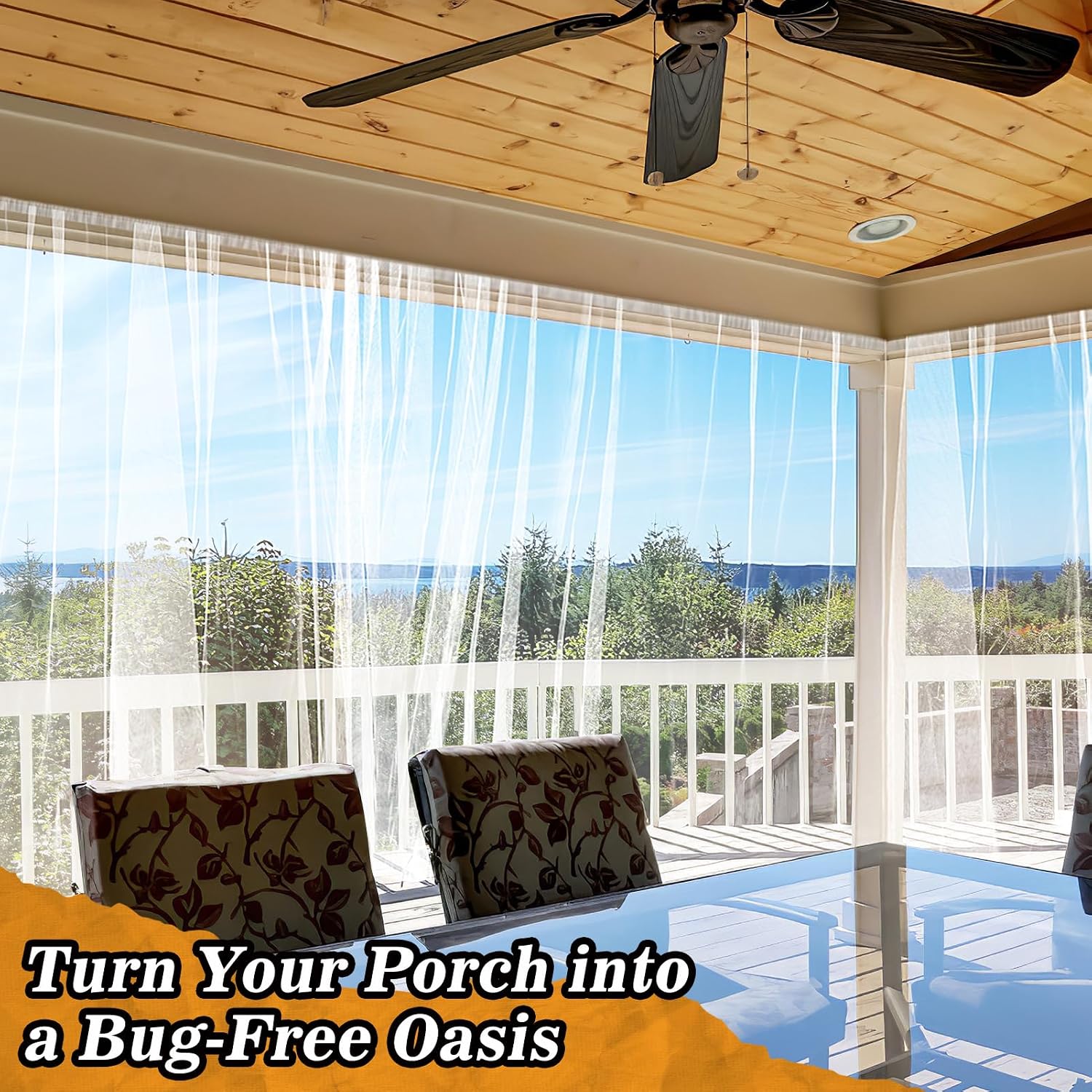 33x10ft Ultra-fine Mesh Mosquito Net, Patio Screen Netting, 1Pc White | Breathable, Easy to Cut, Bird Insect Pest Bugs