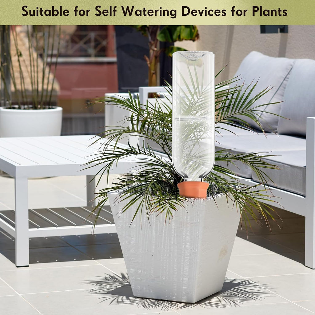 12 Pcs 34oz Plant Watering Devices Include Terracotta Self Watering Spikes with 1000ml Plastic Bottles Slow Release