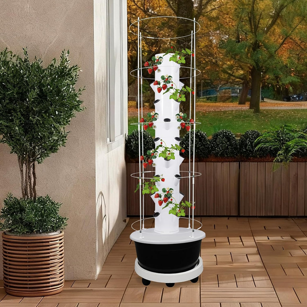 Hydroponics Growing System, 36 Pods Large Vertical Hydroponic Growing Tower with with Climbing Trellis, 9-Tier Indoor