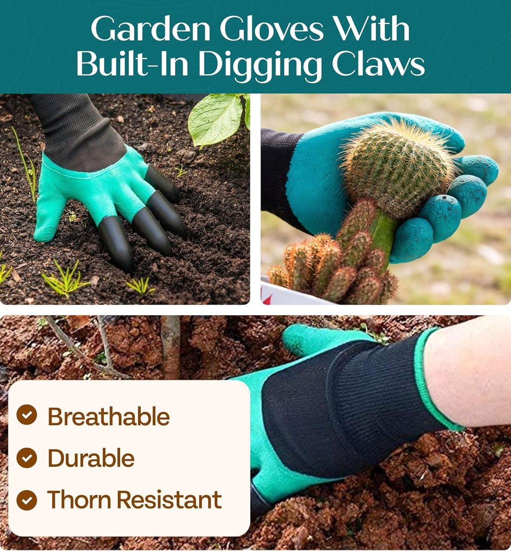 Heavy Duty Gardening Tools - Gardening Gifts for Women, Men, Mom, Dad - Durable, Ergonomic Garden Tools Set (Floral)