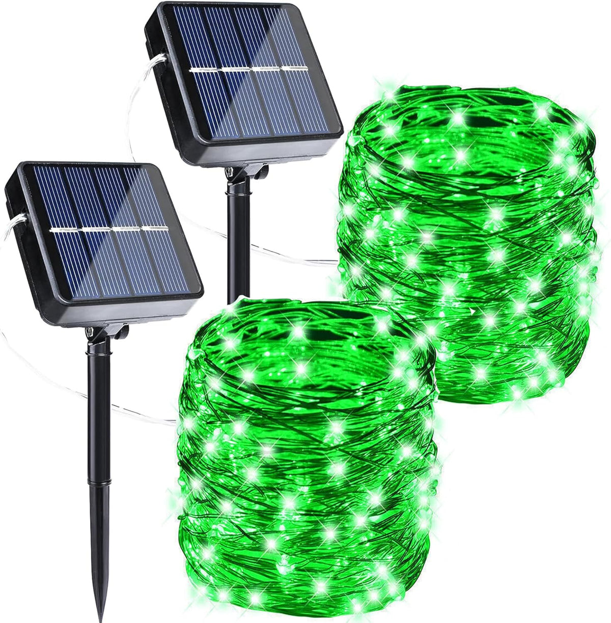 Joomer Solar Fairy Lights, 2-Pack Total 80FT 240LED String Lights, Green