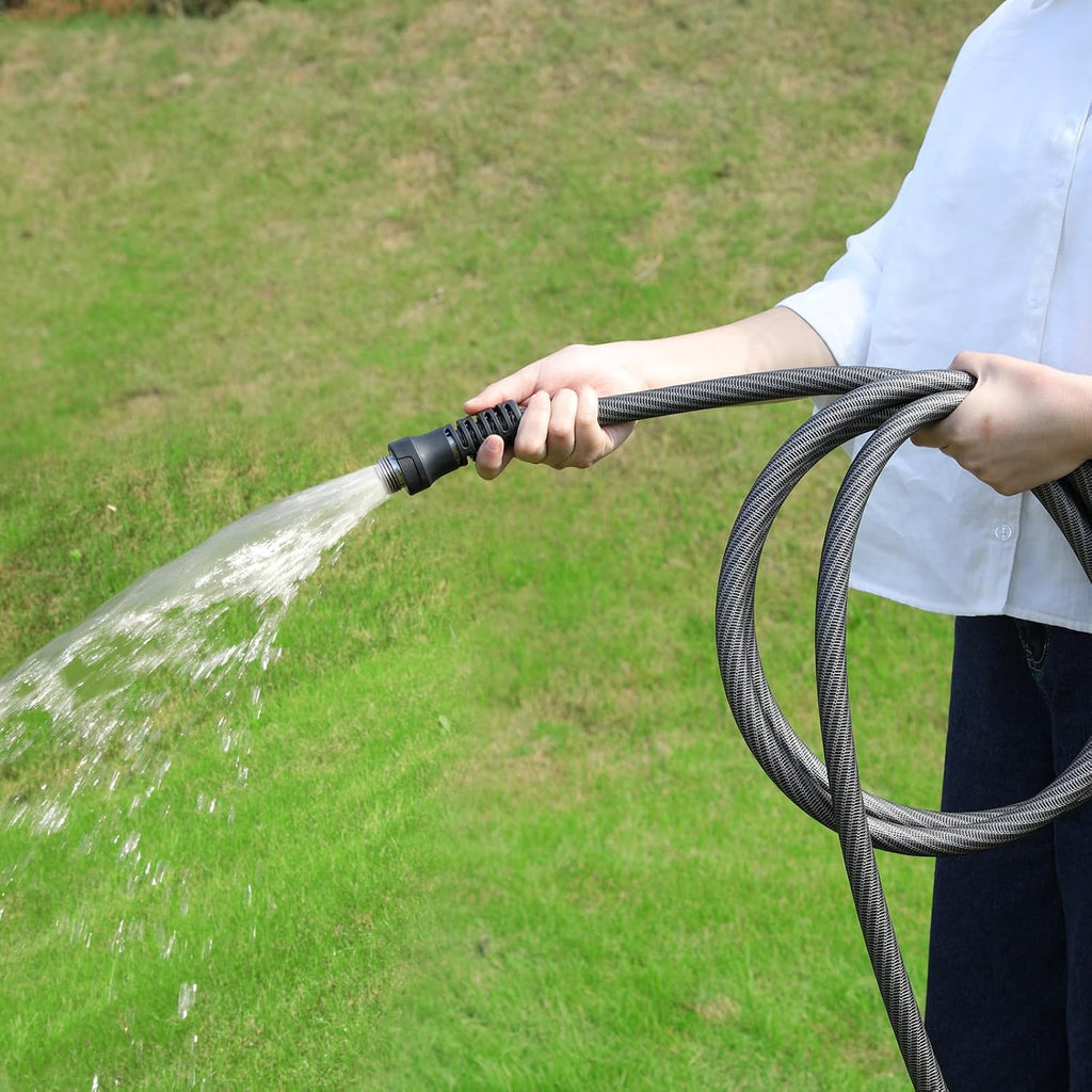 Garden Hose 50ft x 5/8",Flexible Water Hose,Lightweight Braided Hose with Swivel Handle,Leak-Free Connections, Male to