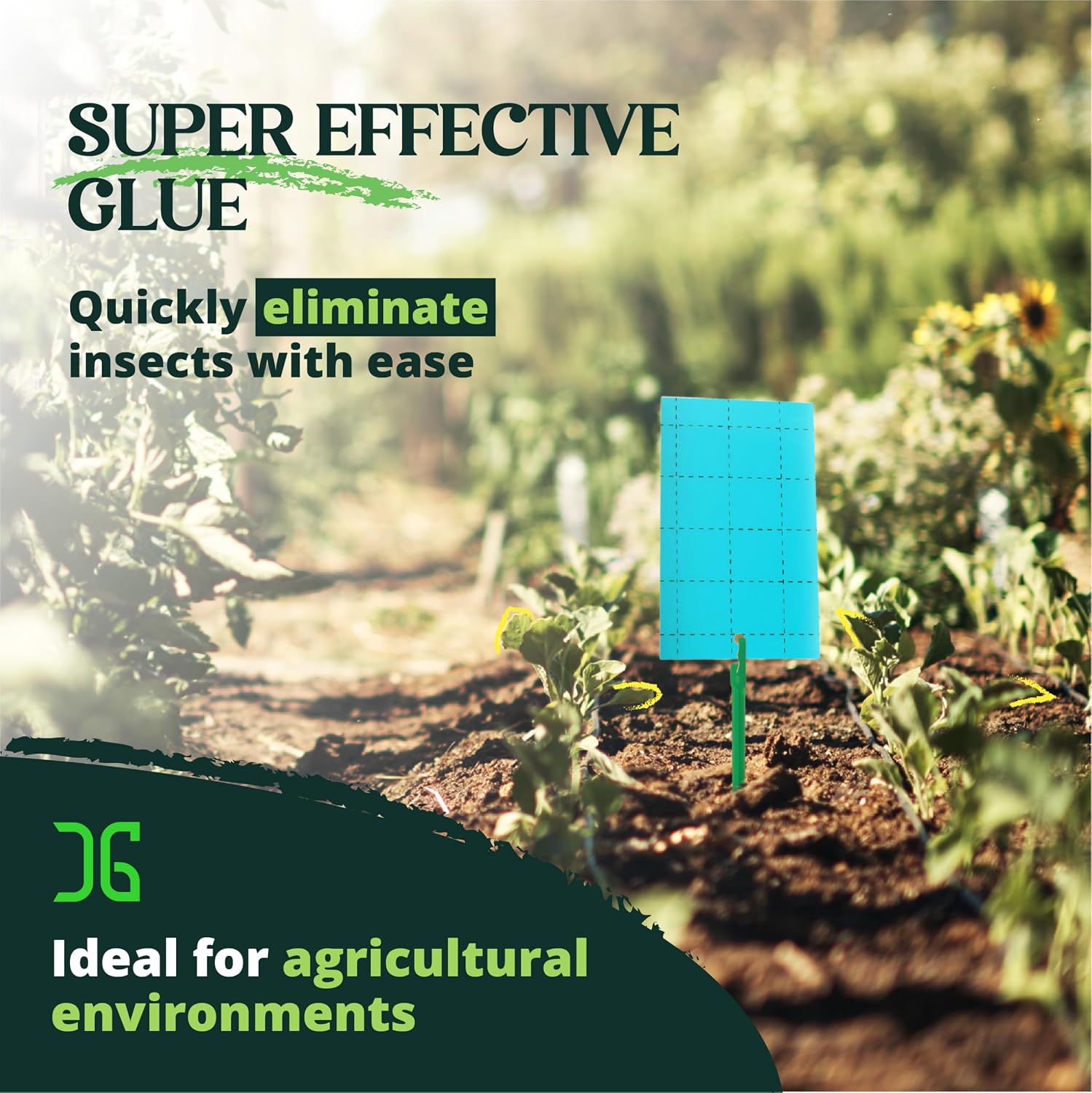Catchmaster GRO Blue Regular Double Sided Sticky Traps 72PK, Adhesive Bug & Fruit Fly Trap, Pest Control for Home