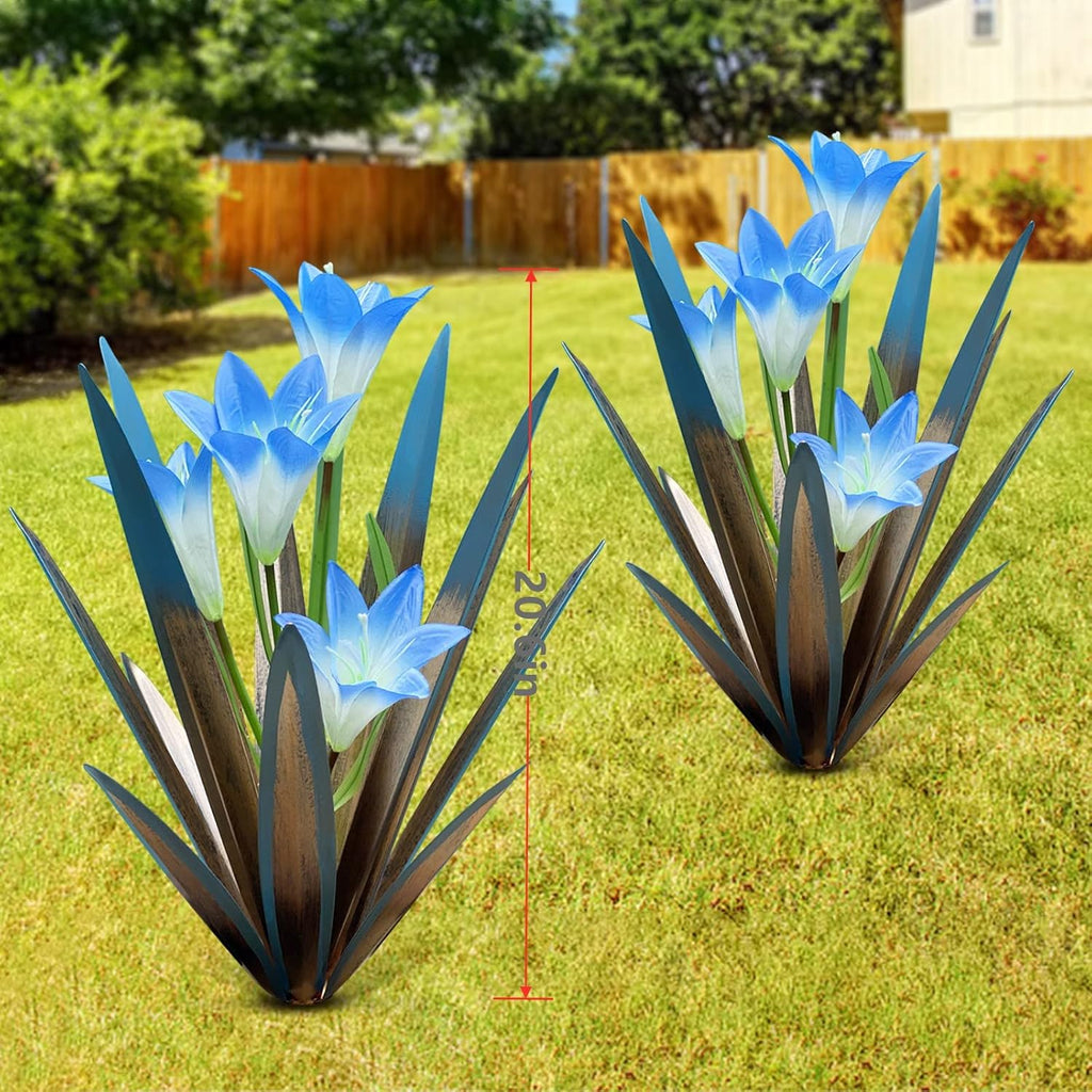 Homight Metal Agave Plant Outdoor Decoration Lily Mexican Yard Art Garden Gift Home Decor Hand Painted Metal Agave