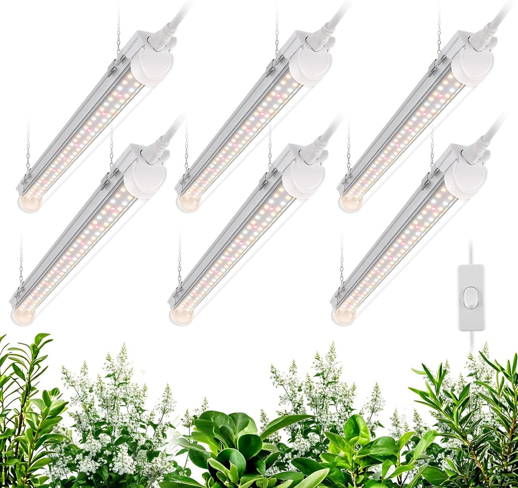 Bstrip T8 Grow Light, 1.4ft 108W (6x18W) for Indoor Growing, 3467K