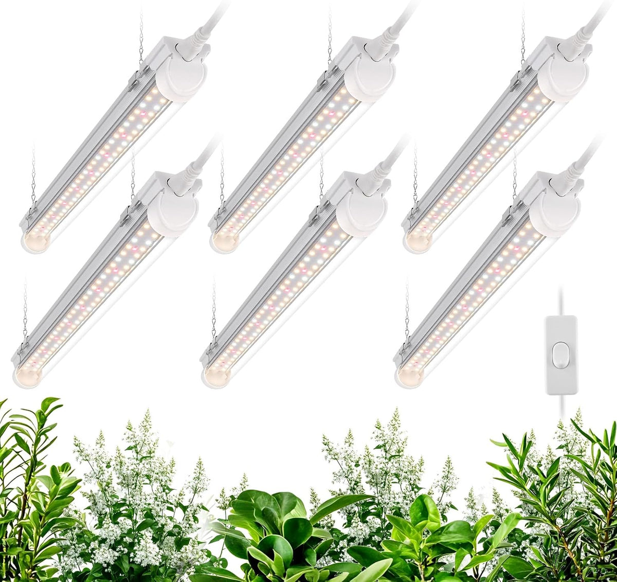 Bstrip T8 Grow Light, 1.4ft 108W (6x18W) for Indoor Growing, 3467K