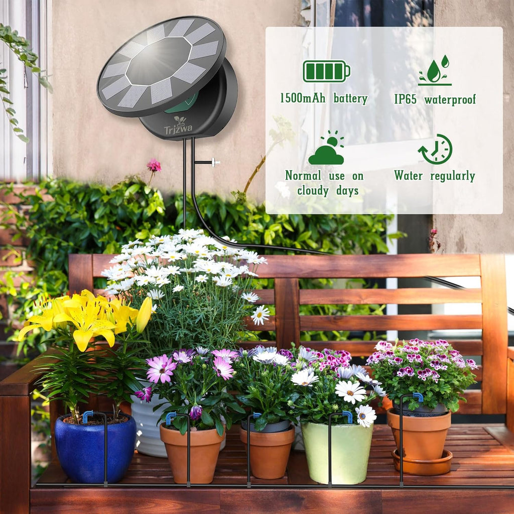 Solar Automatic Drip Irrigation System Kit, DIY Irrigation System for Garden Outdoor/Indoor Gardening System, Plant