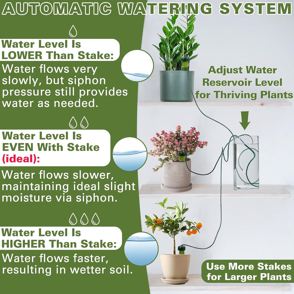 BYDOLL Plant Self-Watering Stakes Automatic Plant Dripper Watering Spikes for Indoor Outdoor Bonsai,Houseplant Insert