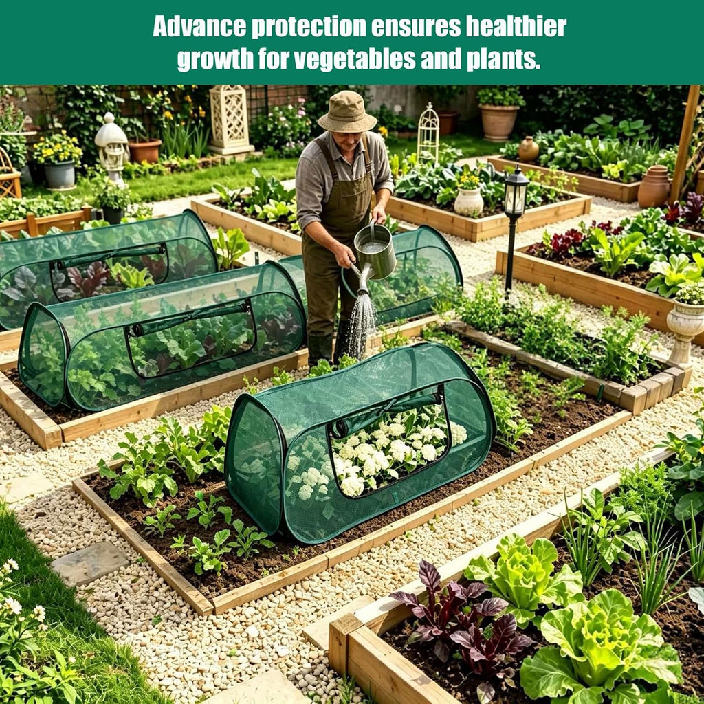 Garden Netting for Raised Beds,Raised Bed Covers,Pop Up Plant Cover | Raised Garden Bed Cover 45"x22"x16"Covers for