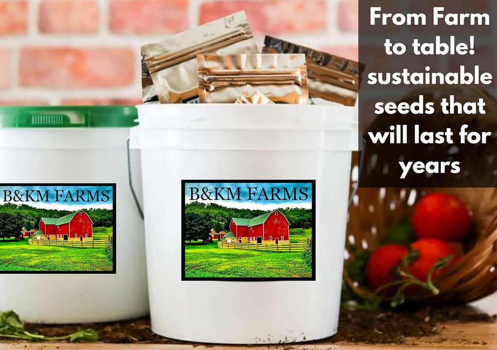 100 Seed Packets, 50 Varieties: Ultimate Seed Vault for Home Food Security & Abundant Gardens by B&KM Farms