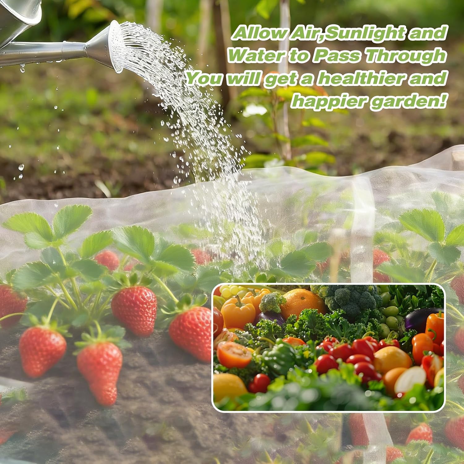 Ultra Fine Garden Netting,10'x49' Plant Netting Pest Barrier for Garden Protection Row Cover Raised Bed Screen Mesh