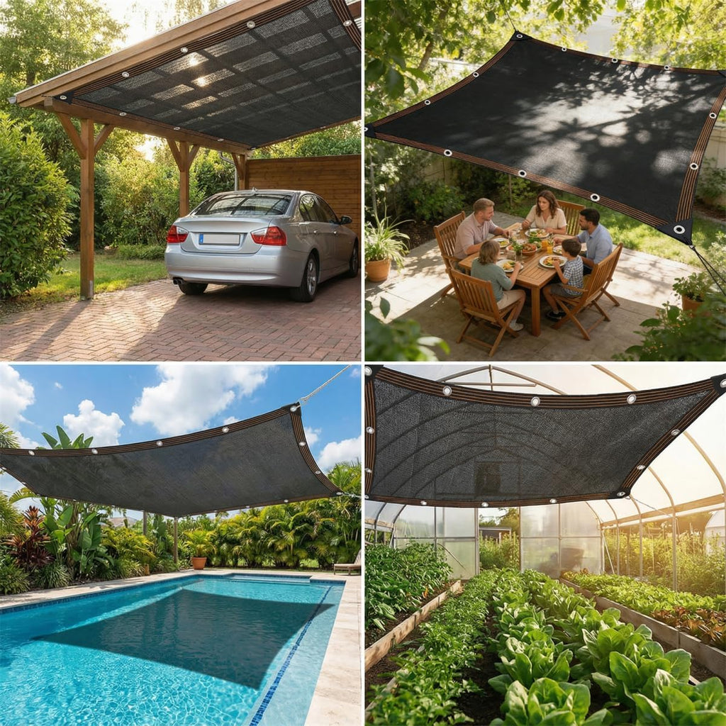 8 x 16 FT Shade Cloth -for Garden Plants, 90% Sunblock Shade Neting -for Outdoor Garden Bed Neting Mesh Pergola Patio