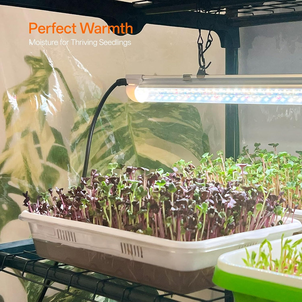 Indoor Greenhouse with Grow Light, 5-Tier Large Greenhouse Cabinet | 5x24W LED Grow Lights, Clear PVC Cover, 5 Heavy