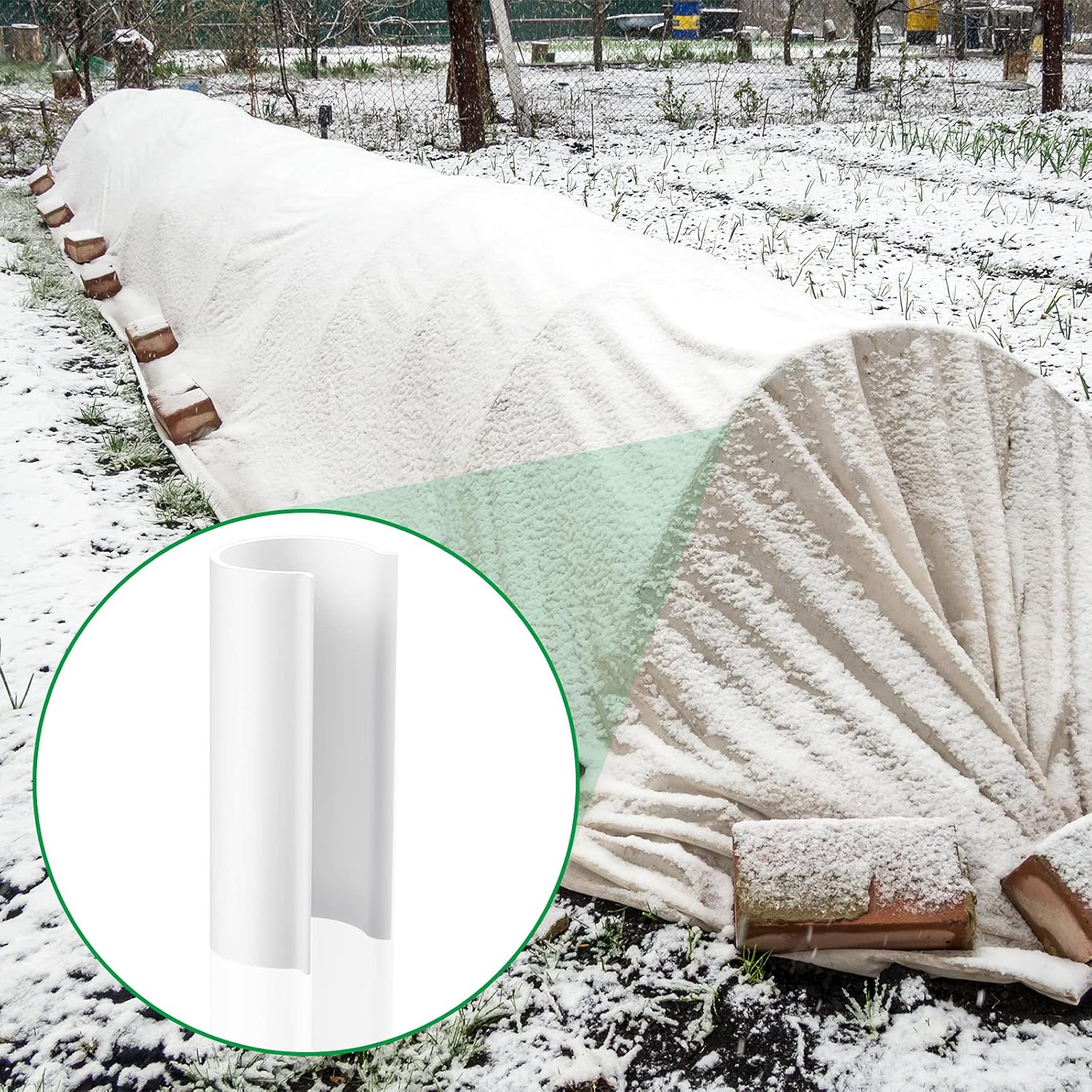 Jetec 64 Pieces PVC Pipe Clips Pool Cover Clamps for Above Ground Pools for Greenhouses, Row Covers, Shelters, Bird