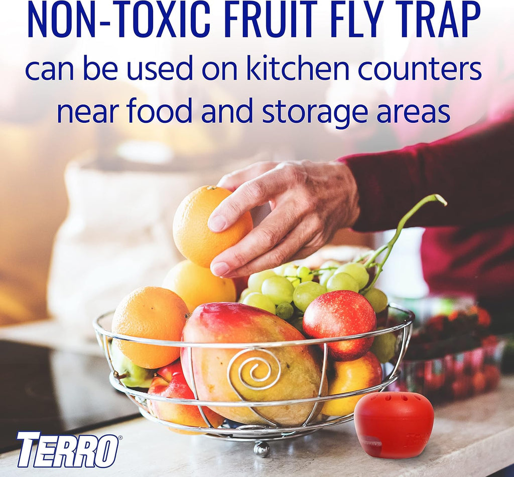 Terro Fruit Fly Traps for Indoors (12 Pack) + 540 Days of Lure Supply