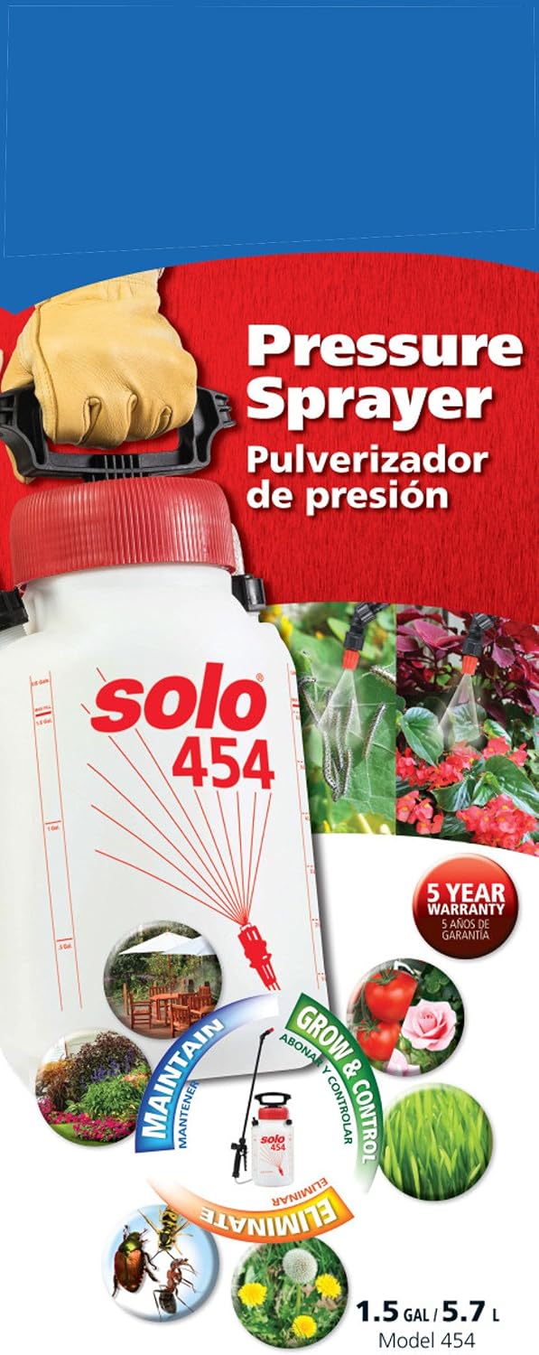 SOLO 454 1.5-Gallon Handheld Sprayer with Viton® Seals in Key Locations. Viton® Seals Resist Harsh Chemicals. Designed