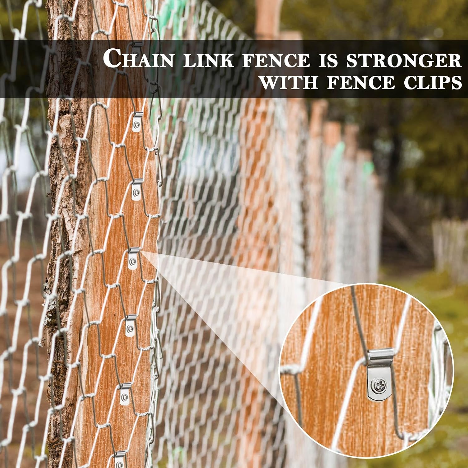 BESTEEL Upgraded 200 Pcs T304 Stainless Steel Wire Clips Cord Clamp Agricultural Fencing Fence Wire Clamps for 4, 6, 8