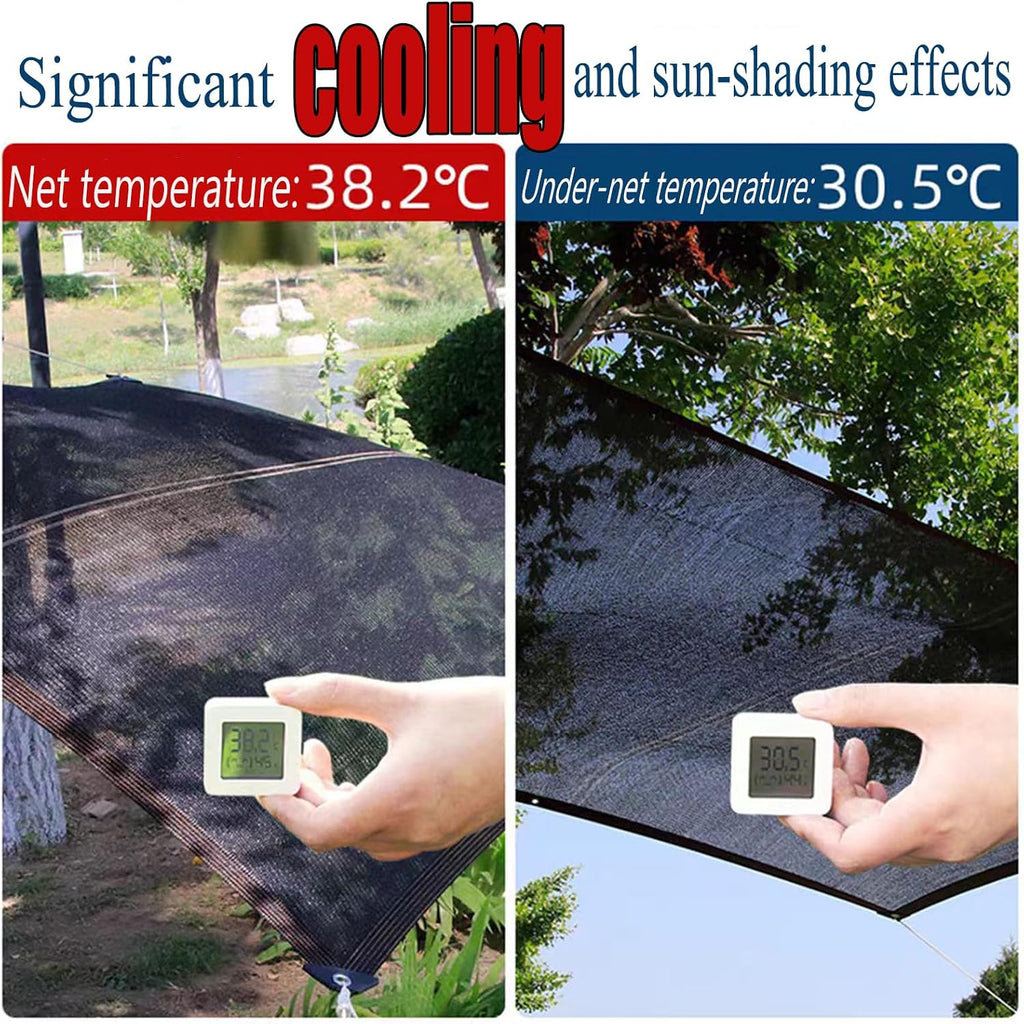 90% Shade Cloth for Garden- Breathable Mesh Tarp for Vegetables & Plants, Outdoor Patio Sun Shade with Grommets