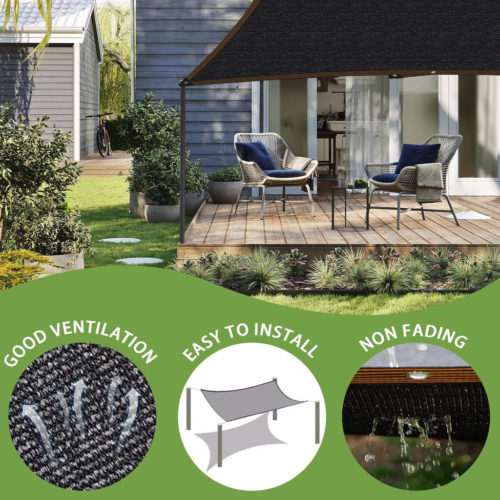 10Ft x 20Ft 40% Shade Cloth Greenhouse Tarp Mesh with Grommets for Plants | 40% UV Block, Tear-Resistant HDPE