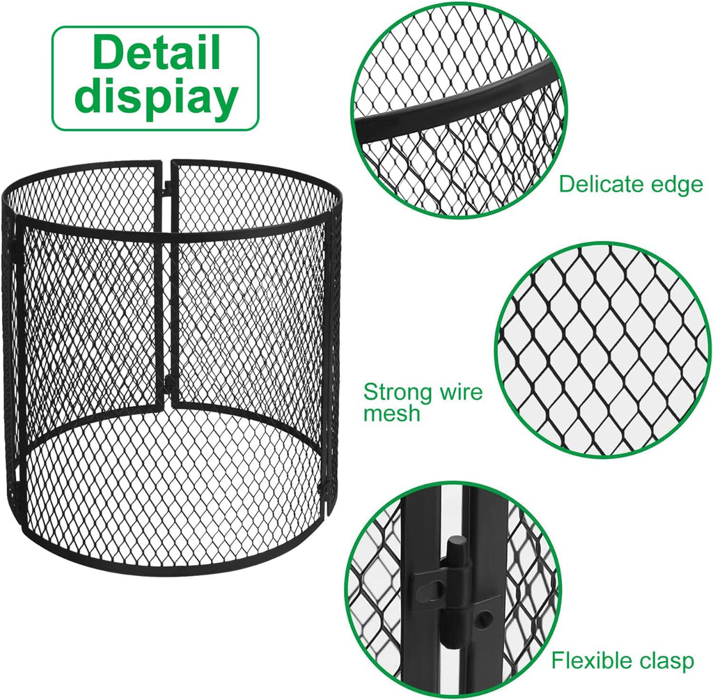 4 Pack Metal Plant Cage Protectors from Animals-11.8 x 11.8 Inch Garden Plant Protector - Sturdy Bunny Barricades
